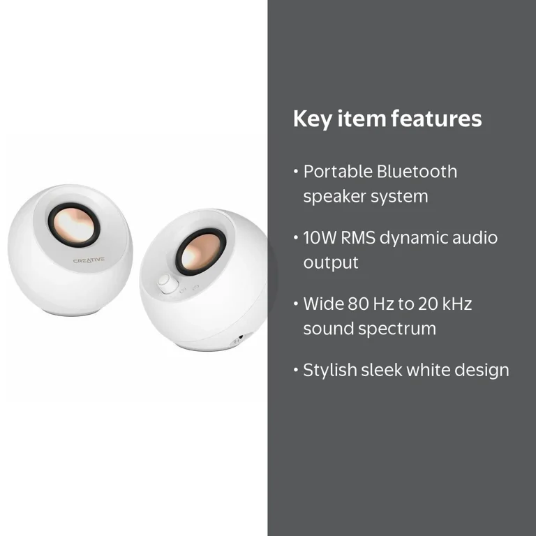 Creative Pebble Pro 2.0 Portable Bluetooth Speaker, 51MF1710AA003 Creative Pebble Pro 2.0 Portable Bluetooth Speaker, 51MF1710AA003