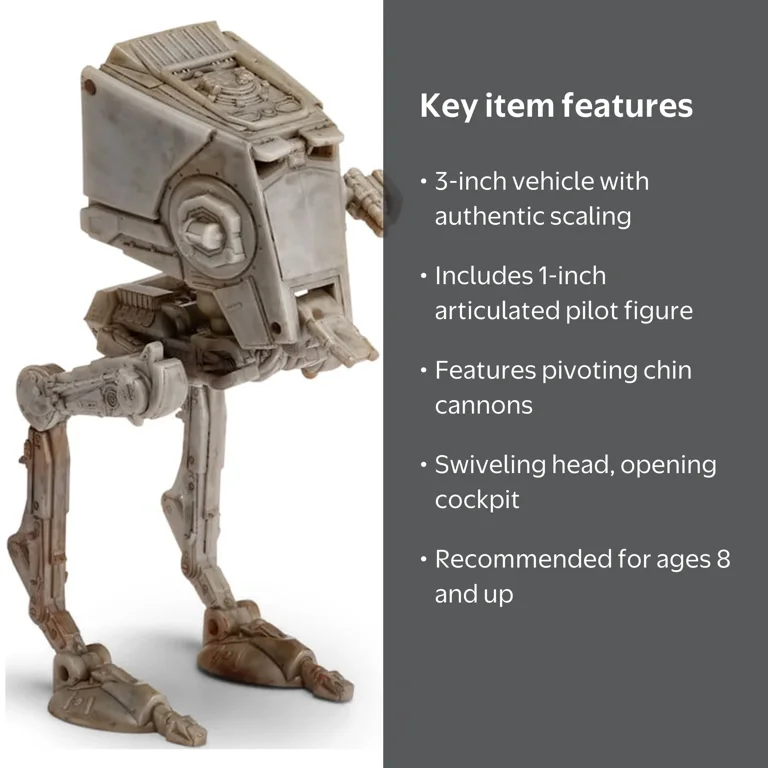 スターウォーズ AT-ST ウォルマート限定 Star Wars Micro Galaxy AT-ST Light Armor Class with Detailed 3