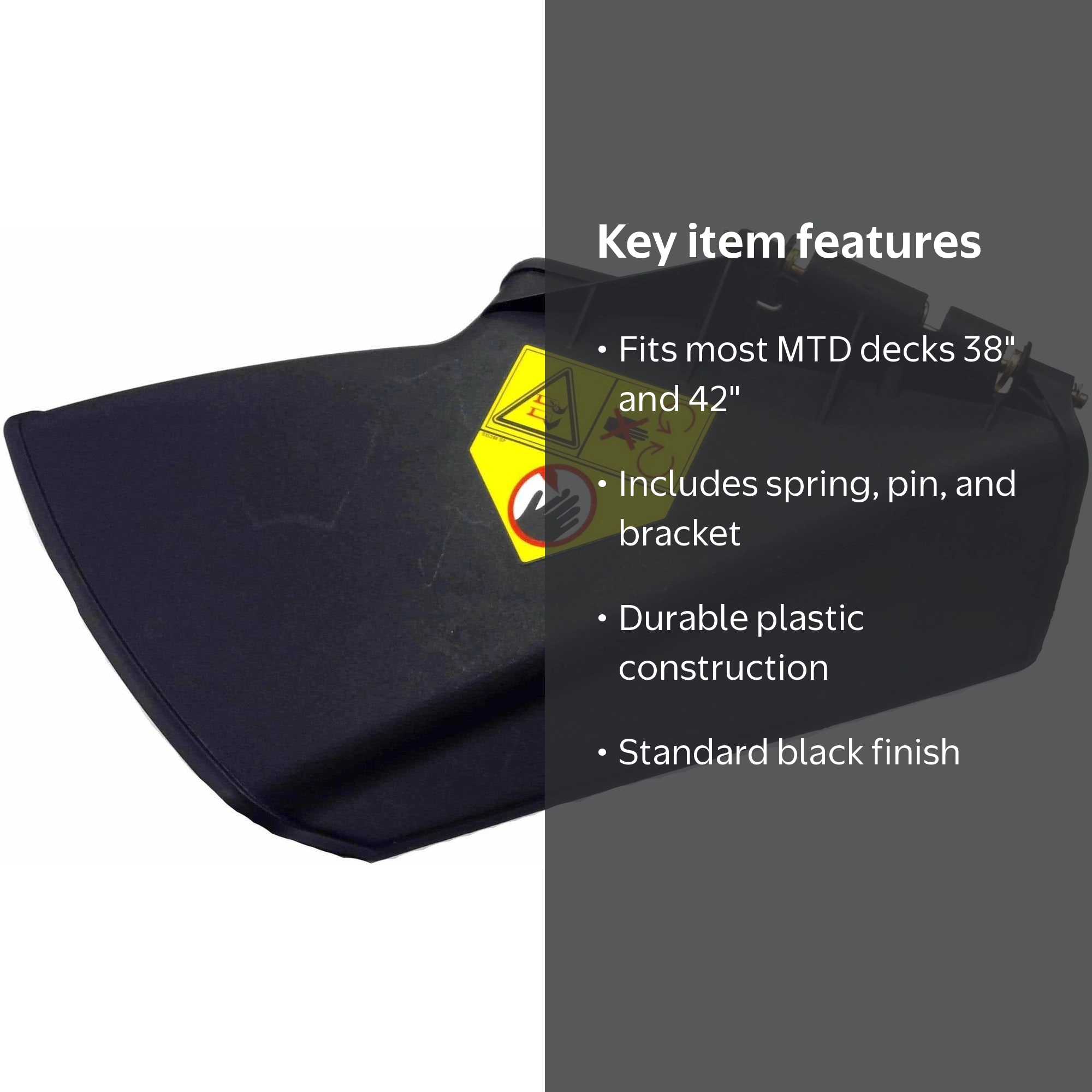 MTD Brands 631-05229 Riding Mower Chute Assembly, Black, Plastic