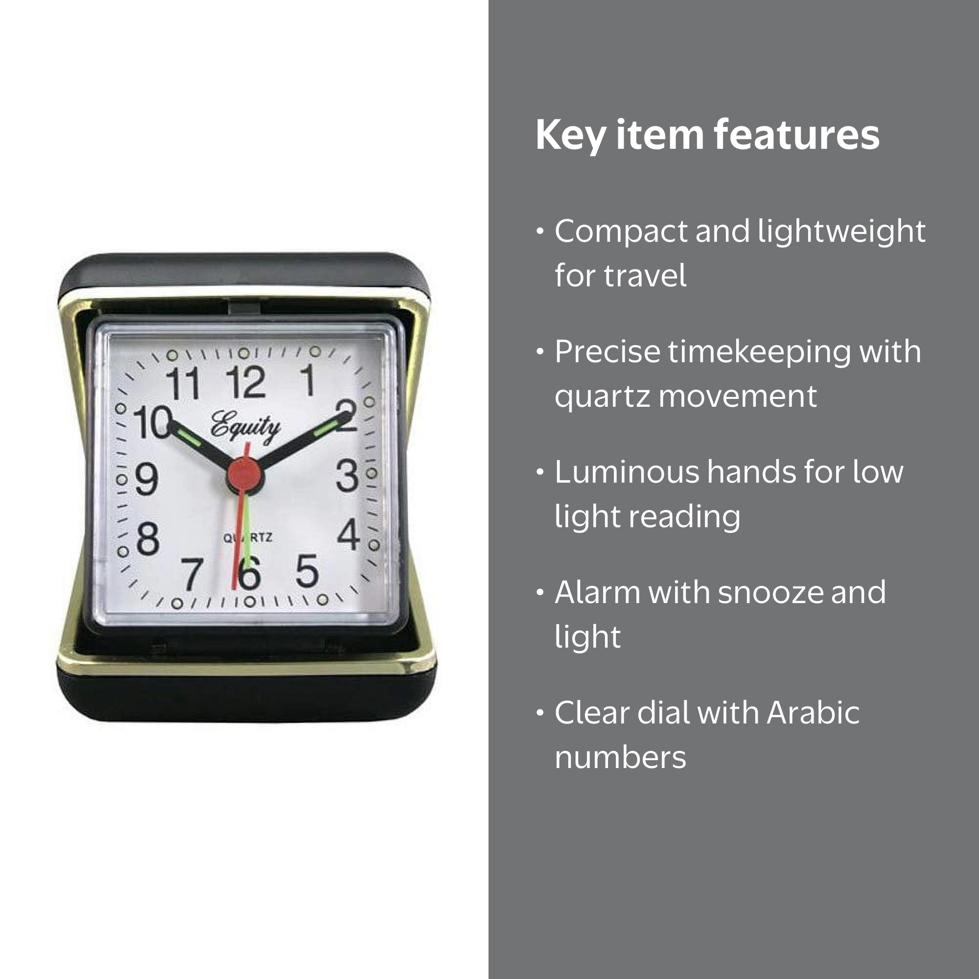 LA Crosse Technology Advance Black Case Quartz Analog Clamshell
