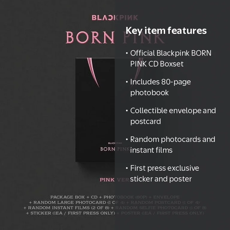 Blackpink - BORN PINK Standard CD Boxset Version A / PINK: KPOP