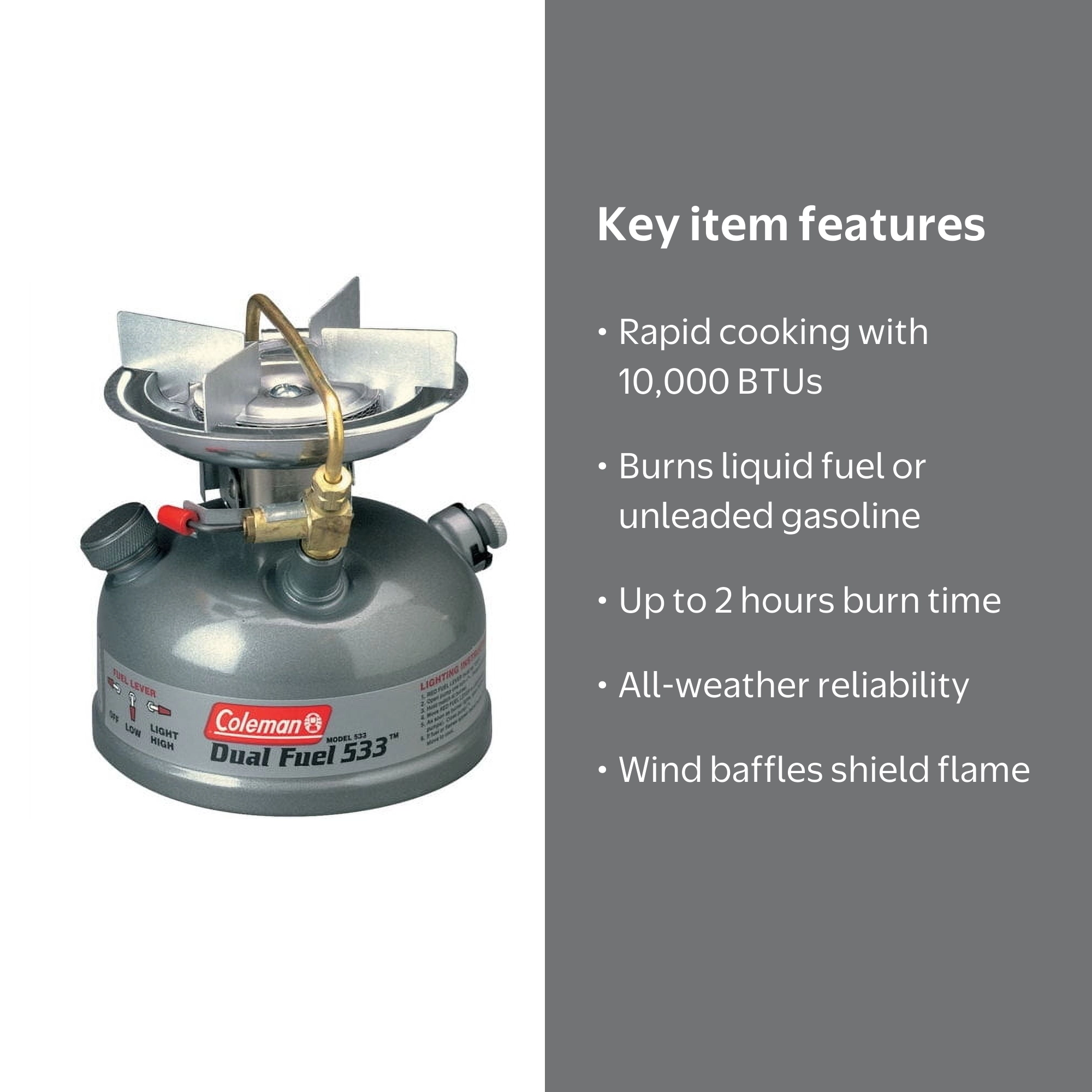 Coleman Backpacking Guide Series Compact Dual Fuel Camping Stove