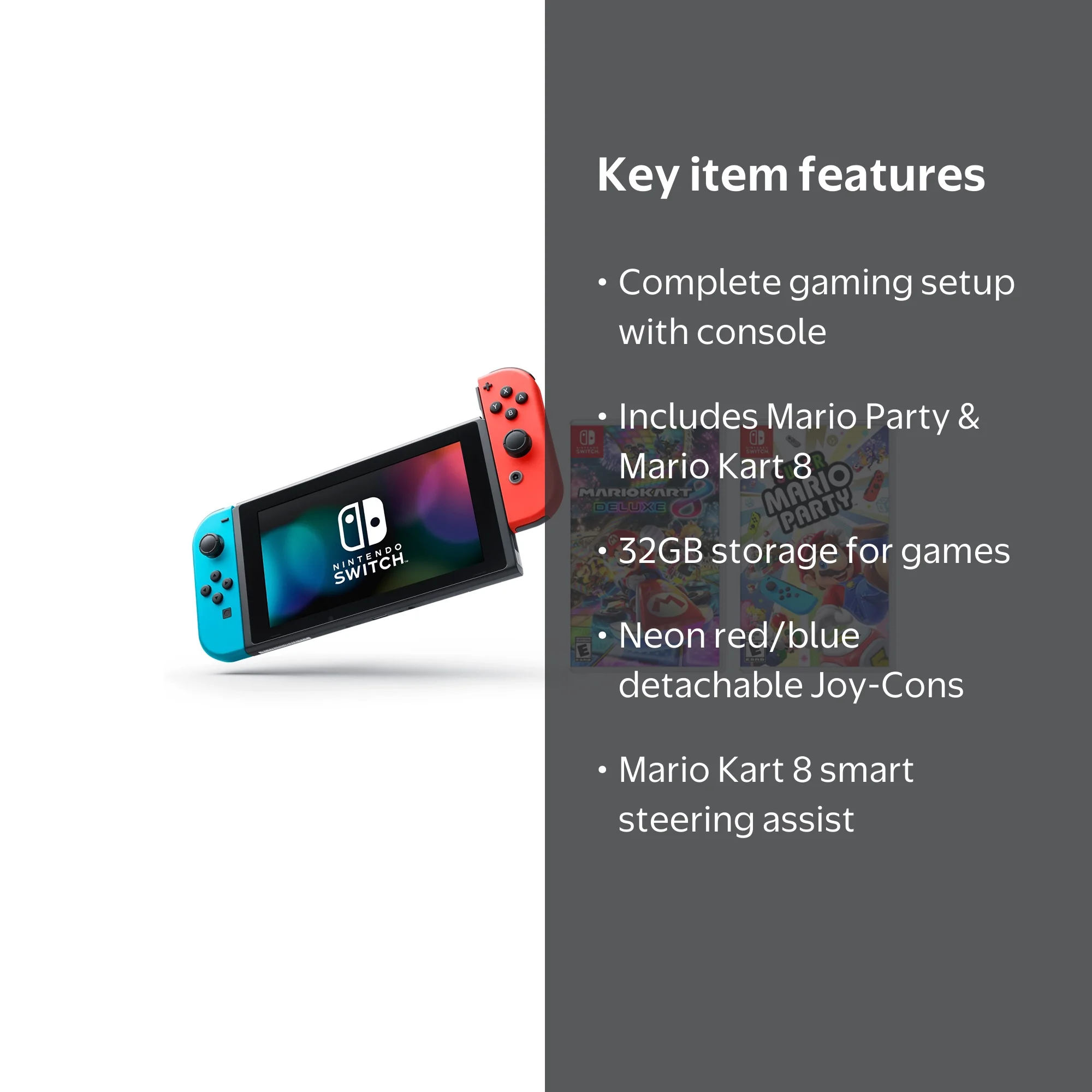 Nintendo Switch Mario Party Bundle: Super Mario Party, Mario Kart