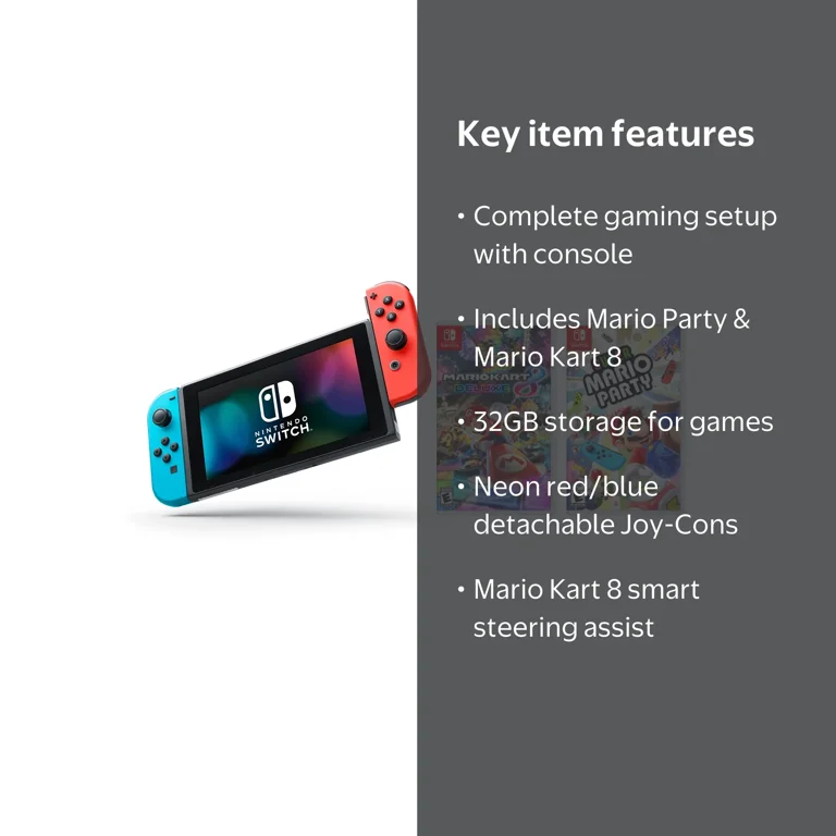 Nintendo Switch Mario Party Bundle: Super Mario Party, Mario Kart