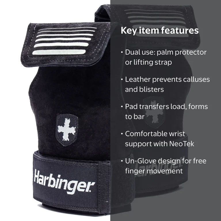 Harbinger Lifting Grips, Black, Medium/Large - Walmart.com