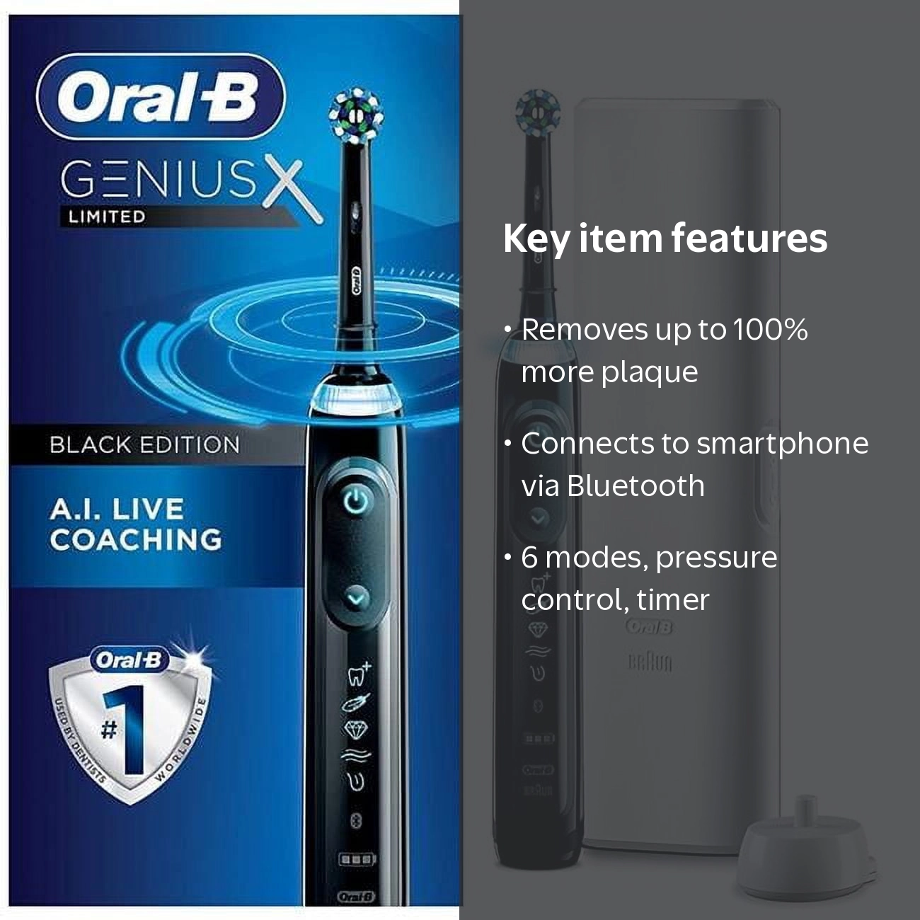 Oral-B Genius X Limited Rechargeable Electric Toothbrush - Walmart.com