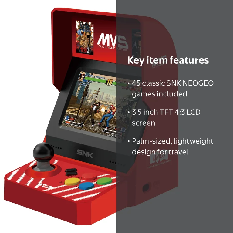 UNICO MVS Mini Arcade Bartop with 45 SNK Classic Games, Such as