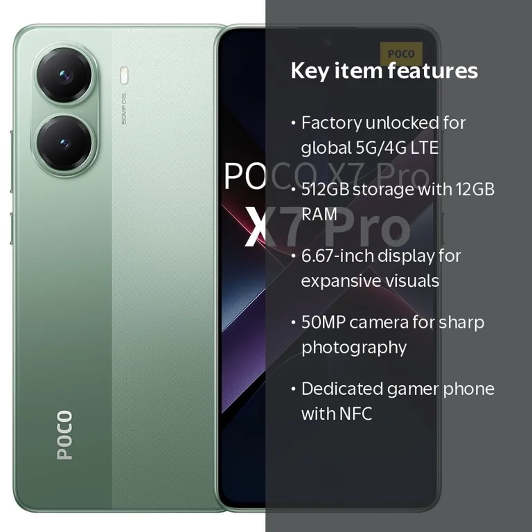 Xiaomi Poco X7 PRO 5G + 4G LTE for Tmobile Mint Tello & Global
