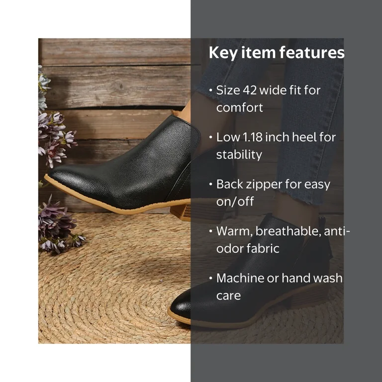 womens black low heel dress boots QIY Knee High for Women Flat Tall Boots, Black, 6 Dasayo Pointed Toe Womens Booties Ankle Black Wide Width Low Heel Comfy Faux Leather Dress Boots Woman Shoes 36 Womens Fashion Casual Winter Style Warm Short Boots Solid Color Pointed Toe Trousers Back Zipper Thick Heel Low Heel Ankle Boots Features Womens Boots Black Booties Wide