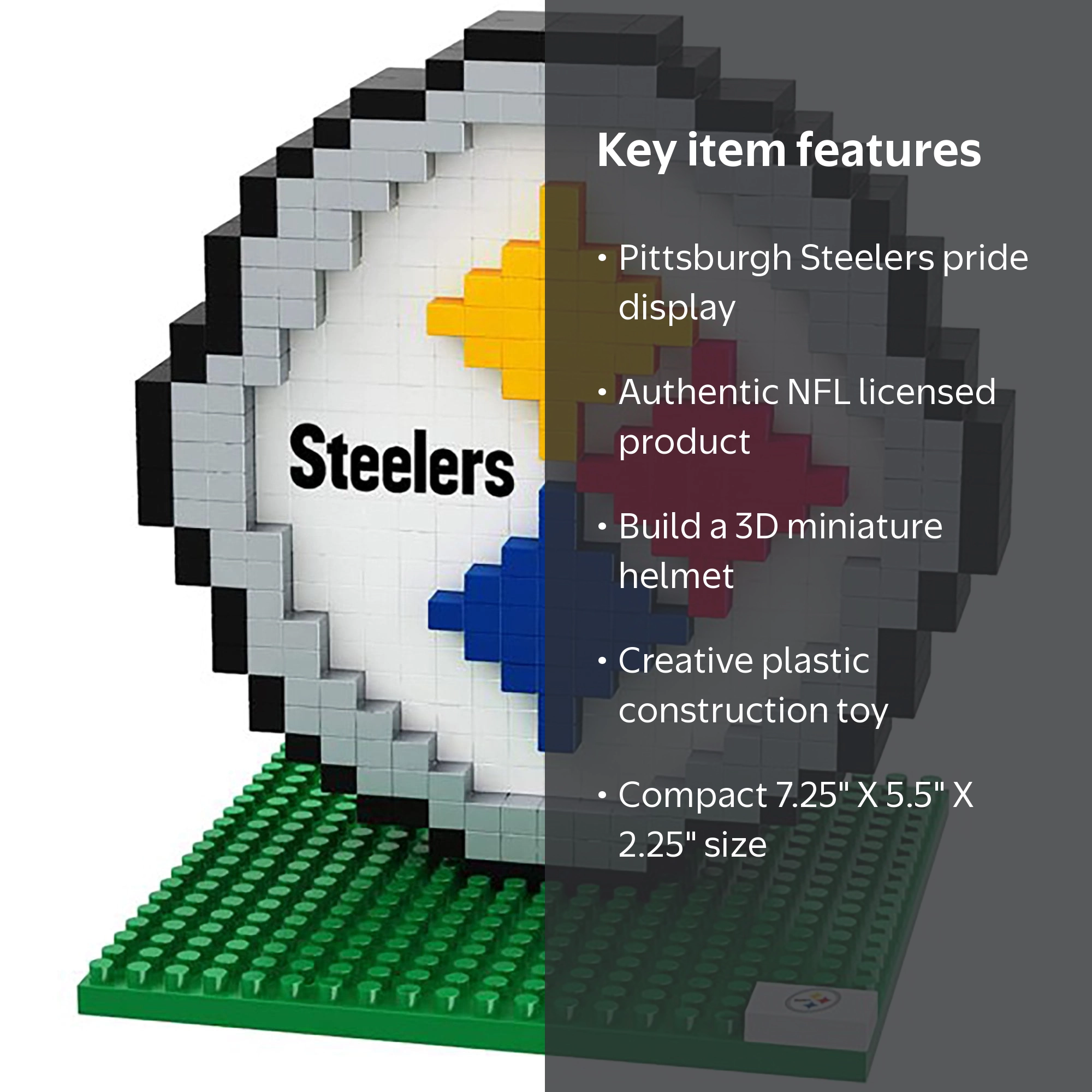 NFL: 3D BRXLZ Logo Building Blocks - Pittsburgh Steelers