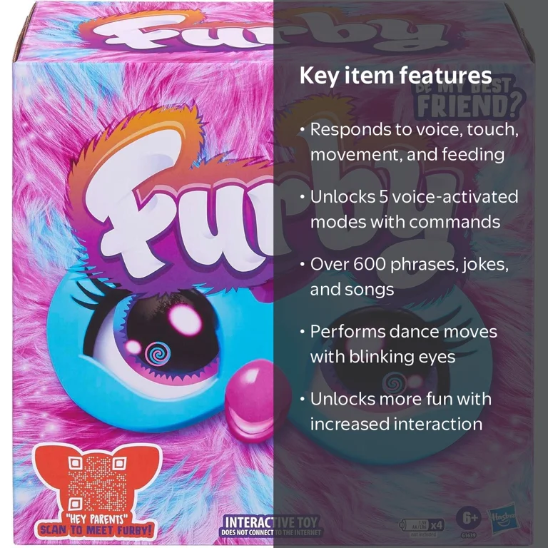 Furby Cotton Candy Interactive Plush Figure - Walmart.com