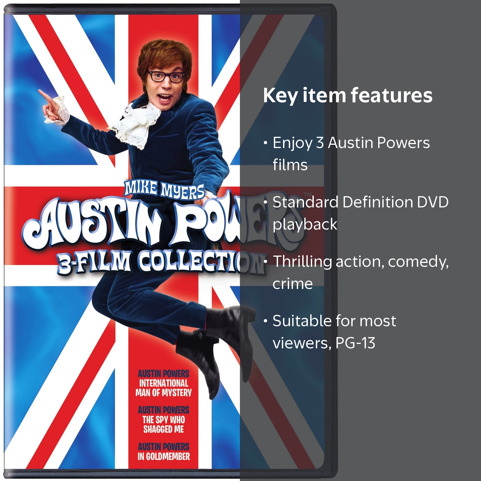 SDS, Austin Powers 3-Film Collection DVD, Action Comedy Crime