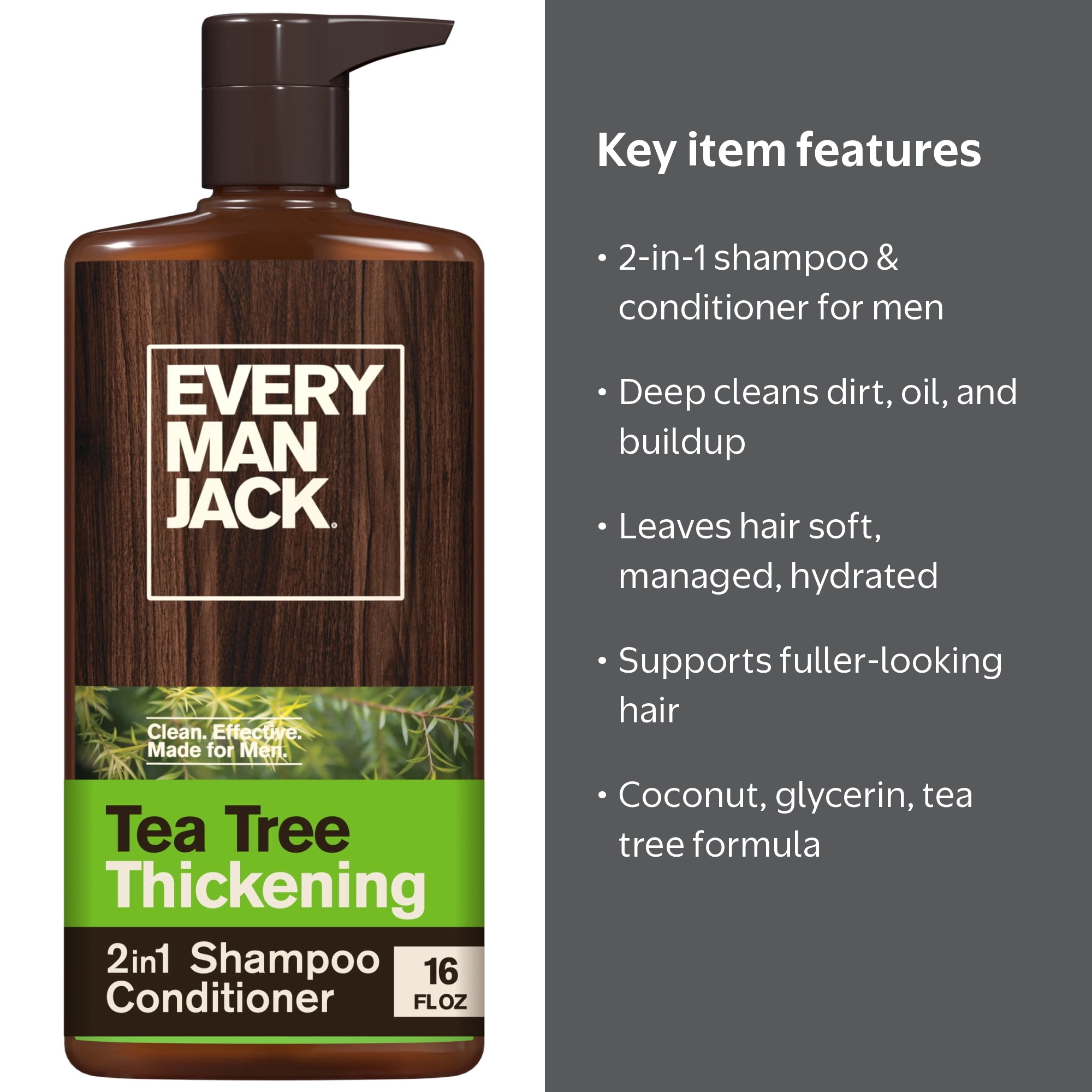 Every Man Jack Tea Tree Daily 2-in-1 Shampoo and Conditioner for