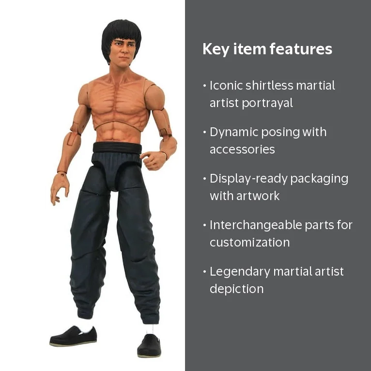 Bruce Lee Shirtless Action Figure (Other) - Walmart.com