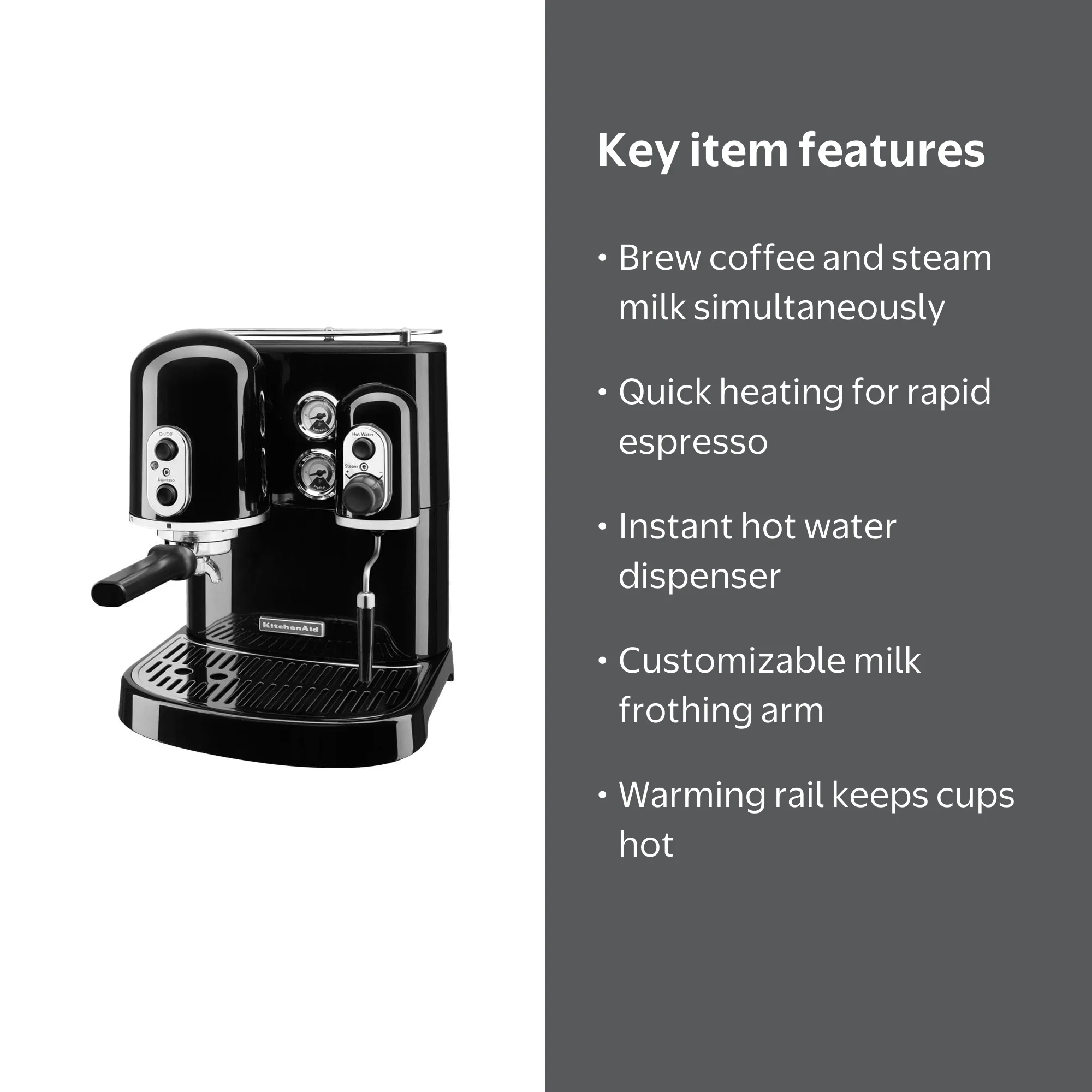 What is the KitchenAid espresso machine and who makes it?