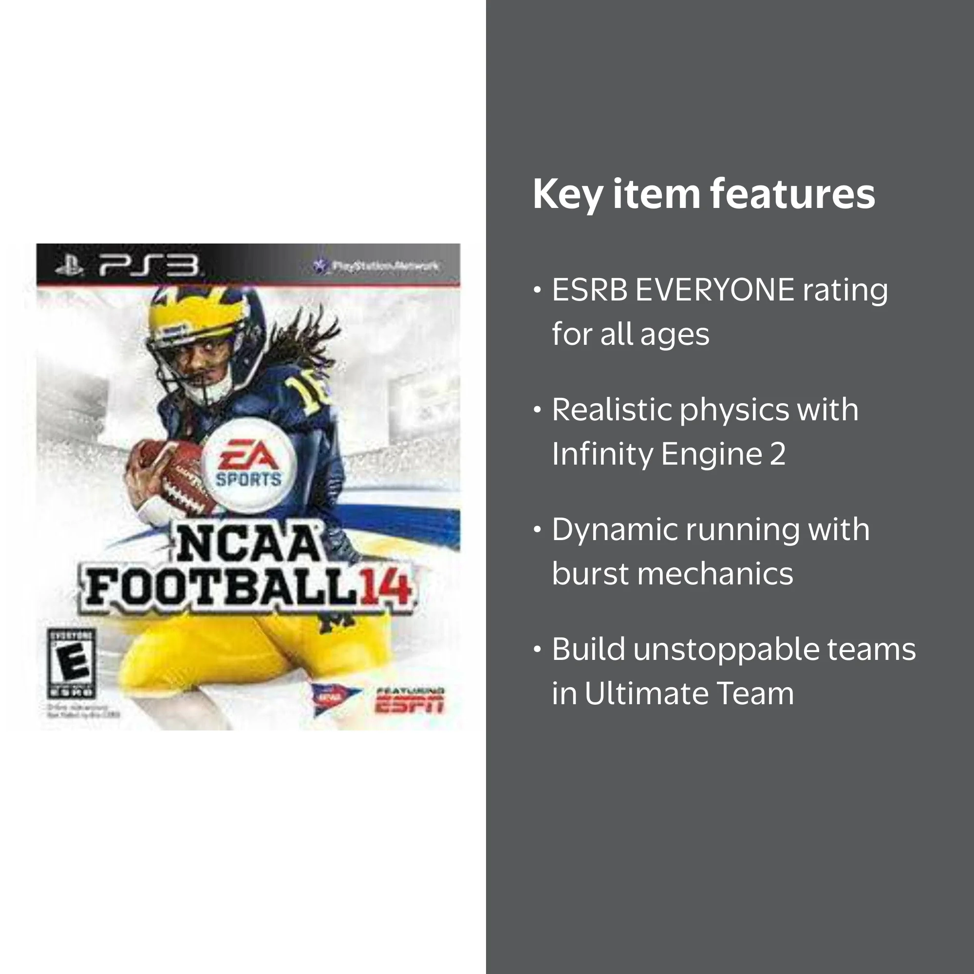 Electronic Arts, NCAA Football 14, PlayStation 3, 2014 - Walmart.com