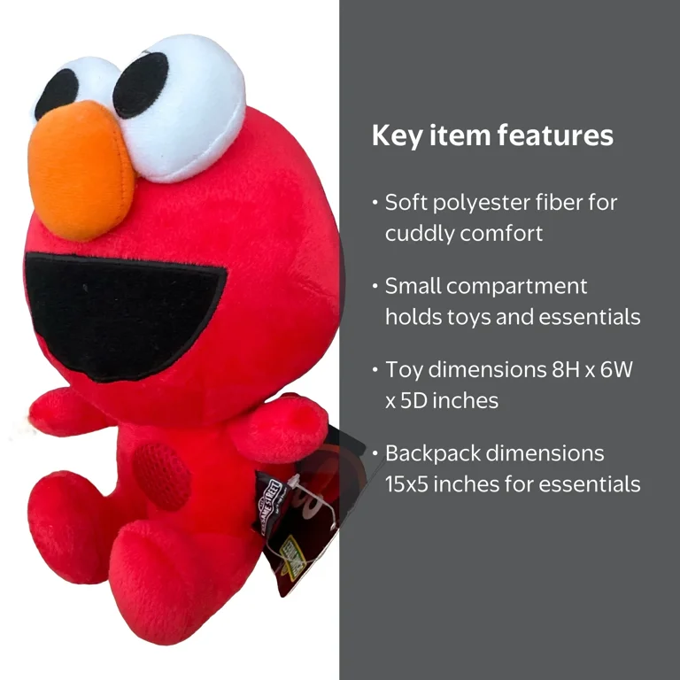 Sesame Street Elmo Plush Toy - Elmo Stuffed Animal - Walmart.com