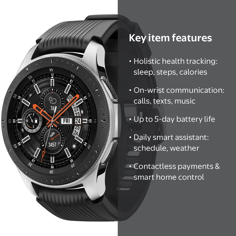 SAMSUNG Galaxy Watch - Bluetooth Smart Watch (46mm) - Silver - SM