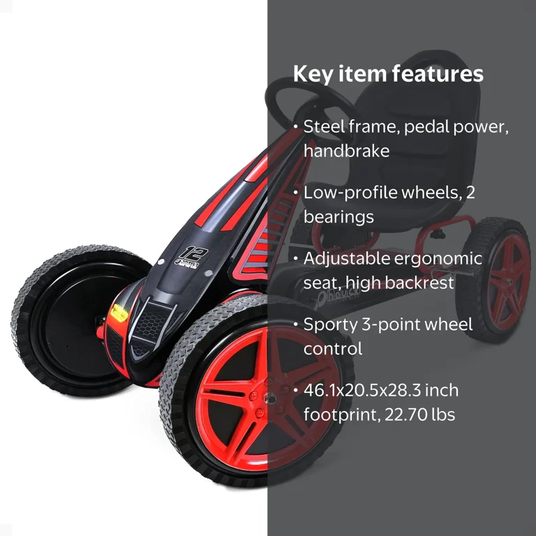 hauck Hurricane Racing Go-Kart w/Low Profile Rubber Tires