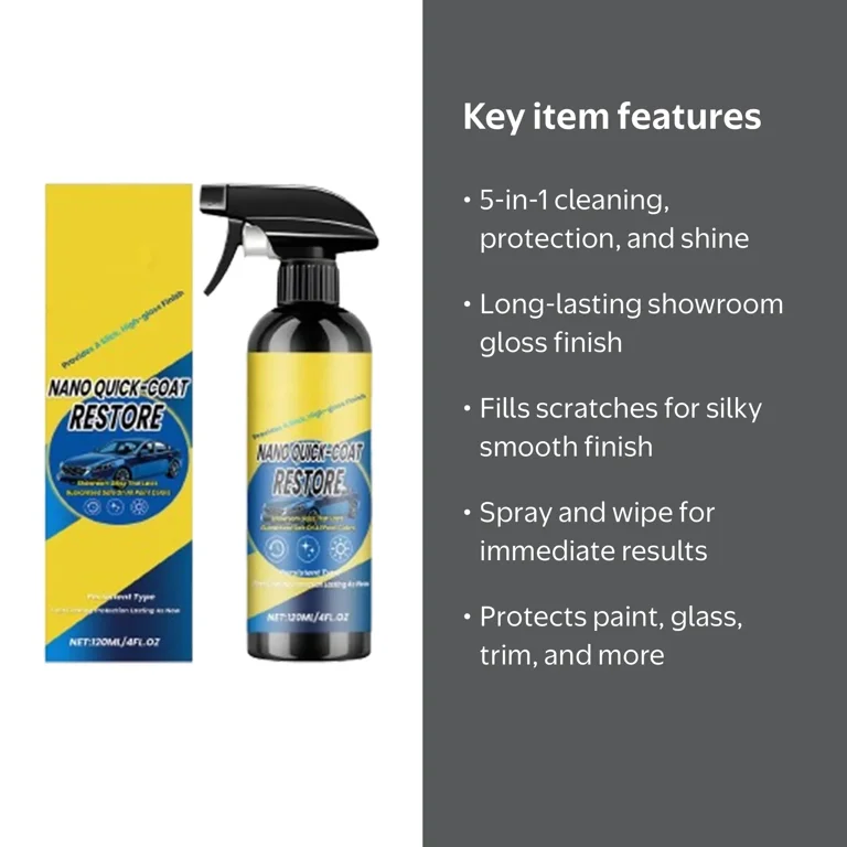 Nano Quick Coat Restore,Automobile Quick-Acting Coating Agent,Zykr