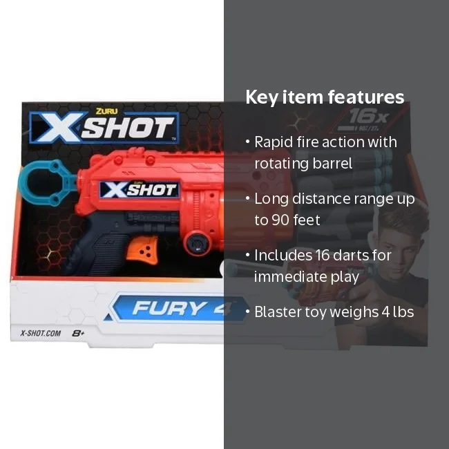 DDI X-Shot Fury 4 Dart Blaster Toy, 16 Darts Included - Walmart.com