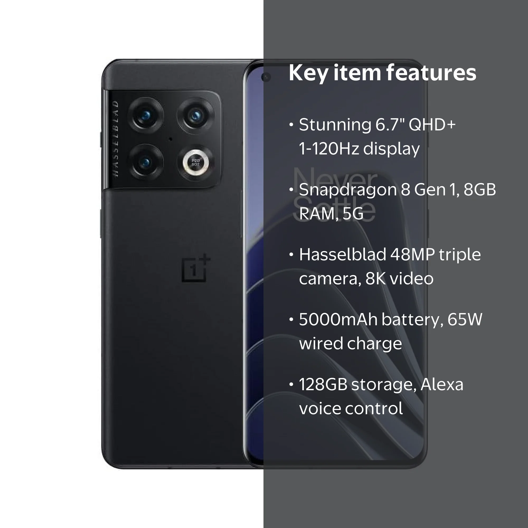 OnePlus, Smartphone, NE2215, Black, 6.7 QHD+ 120Hz Display