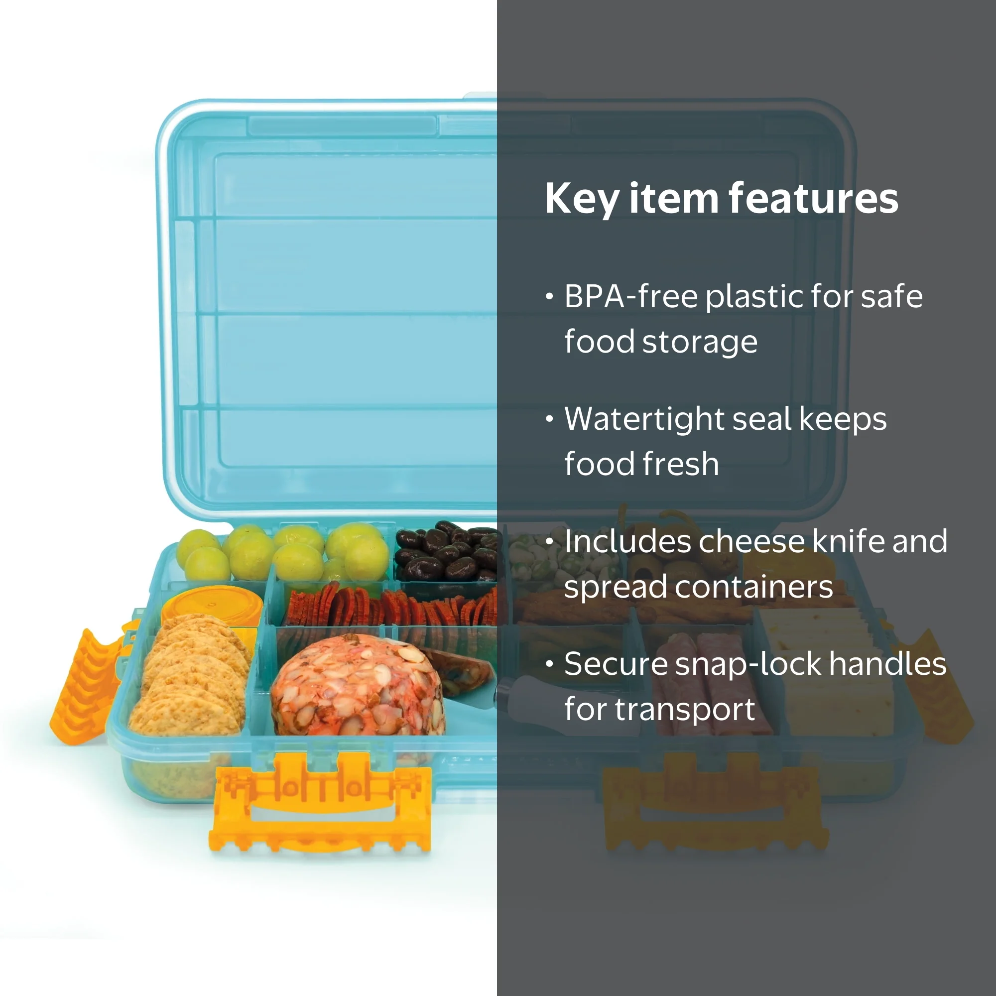 hi seas tackle box food safe Charcuterie 2.0 with ICE PACK!  SubSafe Tackle Box with SeaSucker Vacuum Mount from Boat Outfitters adds portable tackle storage without drilling or cutting holes in your boat Best Snackle Box Container -