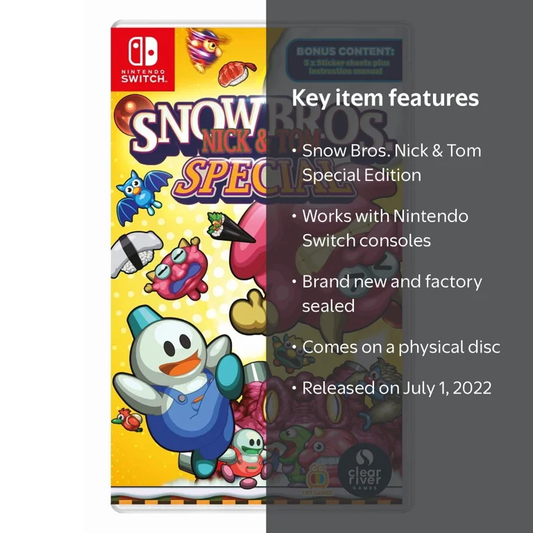 Snow Bros. Nick & Tom Special for Nintendo Switch, Classic Arcade