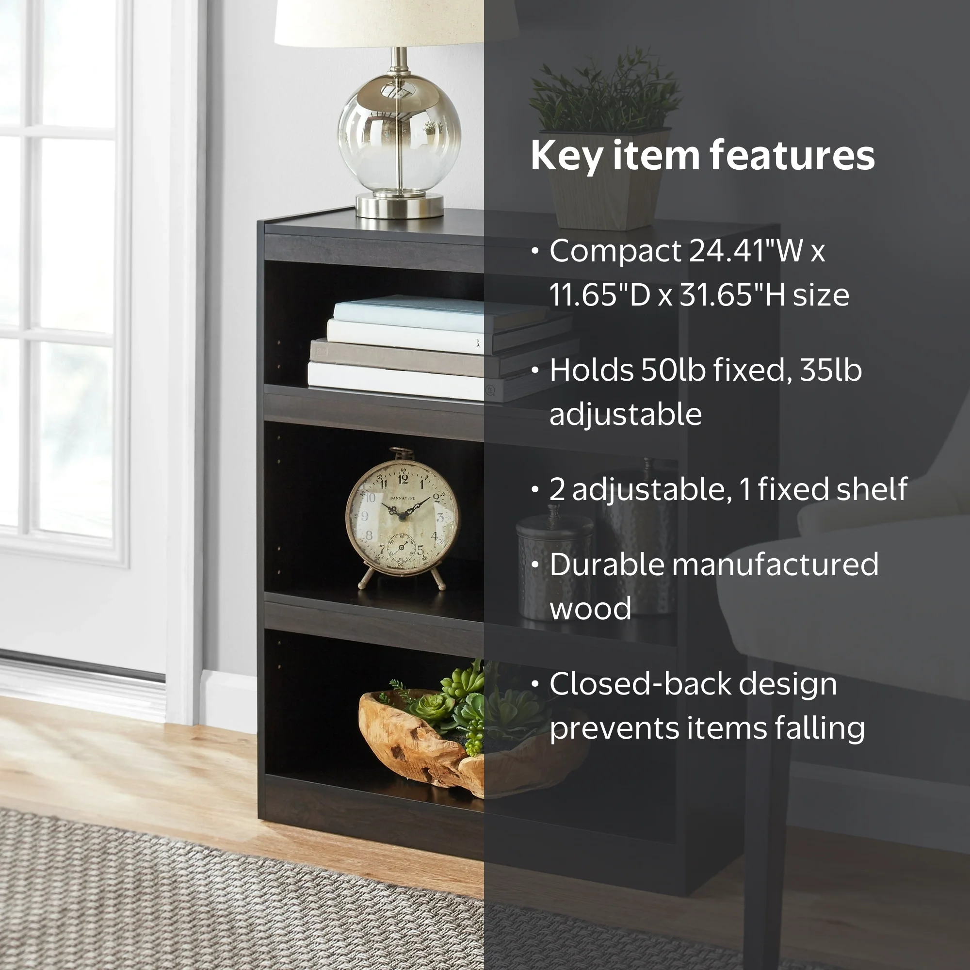 【希少美品】がまかつ ALMA 1.25-5.3 Mainstays 3-Shelf Framed Bookcase with Adjustable Shelves