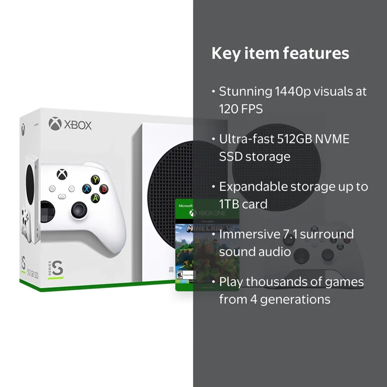 2020 Xbox SSD 512GB Console & Wireless Controller Bundle, White