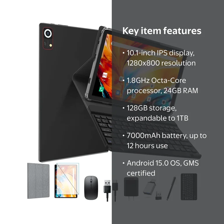 Tablet 10 Inch Android 14 Tablets,WiFi 6 Tableta PC,64GB ROM+8GB