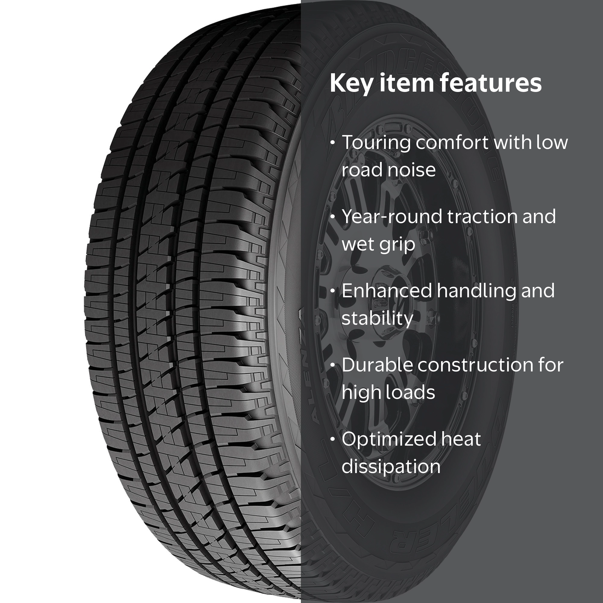 Bridgestone Dueler H/L Alenza All Season 255/55R20 107H SUV Tire Bridgestone Dueler H/L Alenza All Season 255/55R20 107H SUV Tire