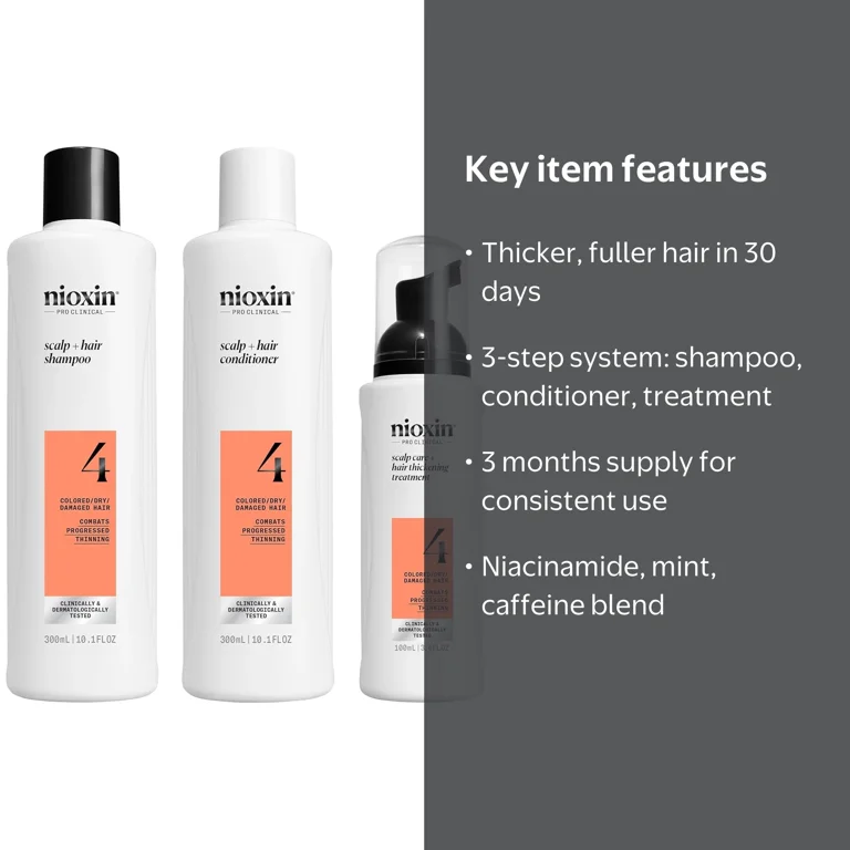 Nioxin Pro Clinical System 4 Scalp Therapy Treatment for Colored