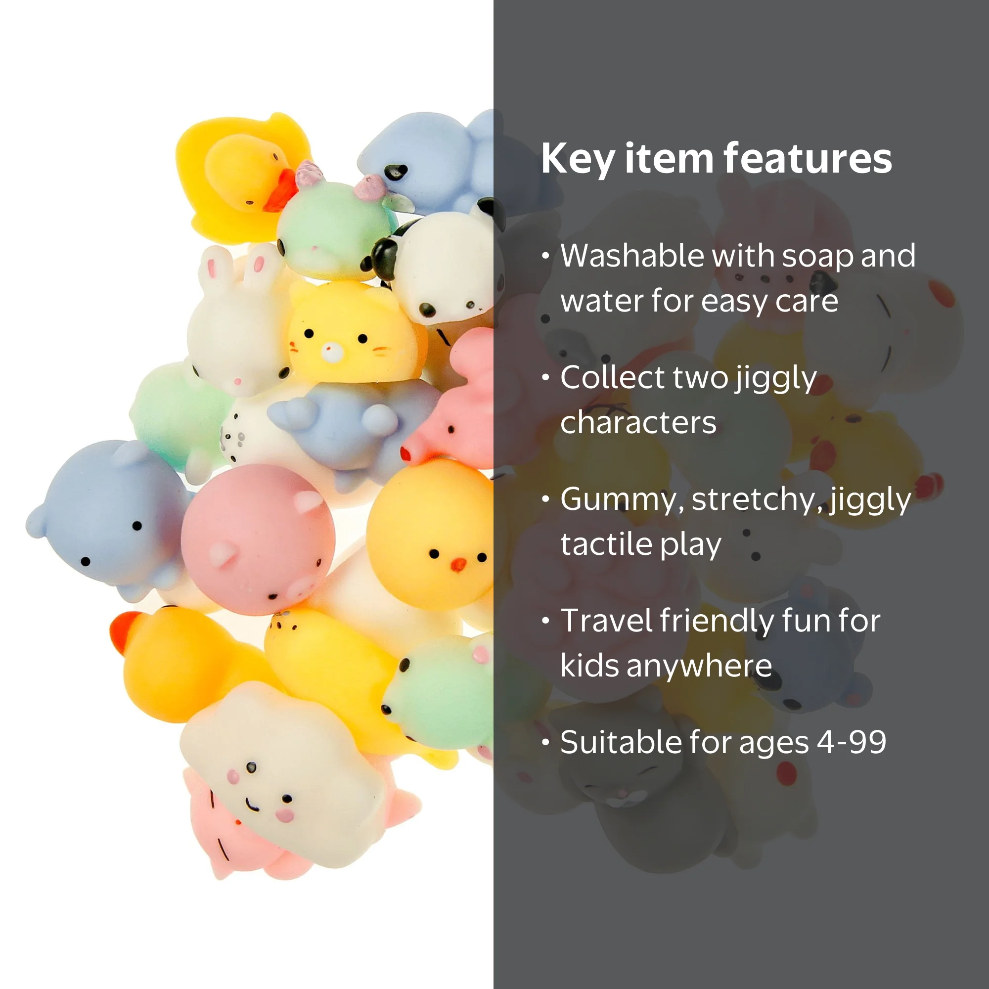 Ja-Ru Squishy Palz 2 Pack Gummy Feel Novelty Toy, Child, Random