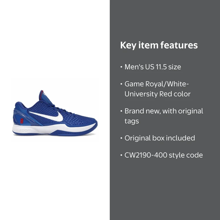 Nike Men's Kobe 6 Protro Dodgers Basketball Shoes, from StockX