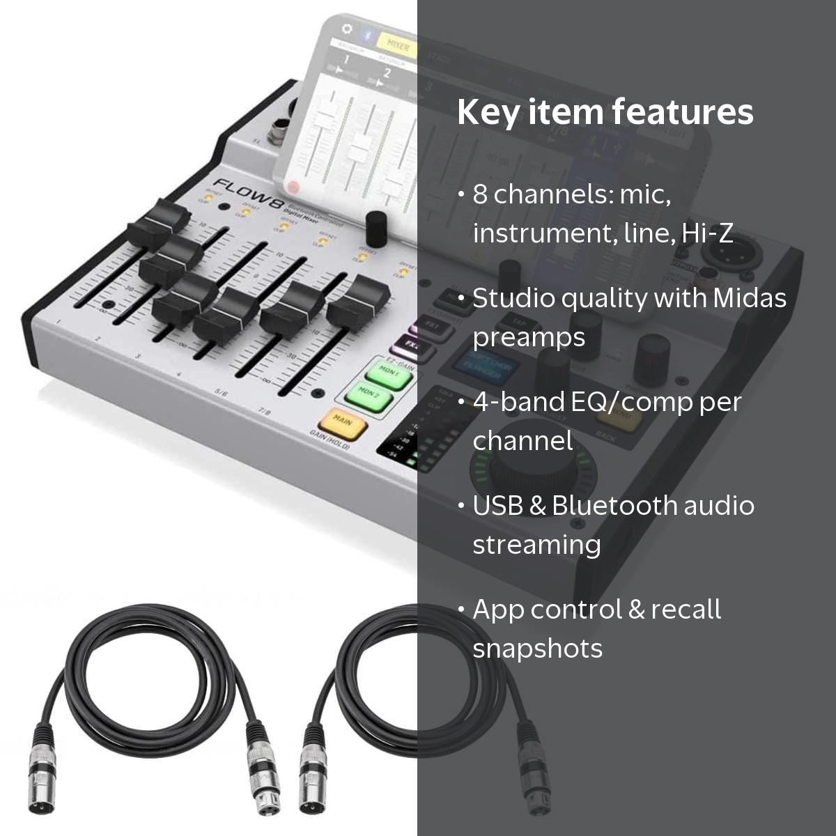 Behringer FLOW 8-Input Digital USB Audio Mixer with Bluetooth