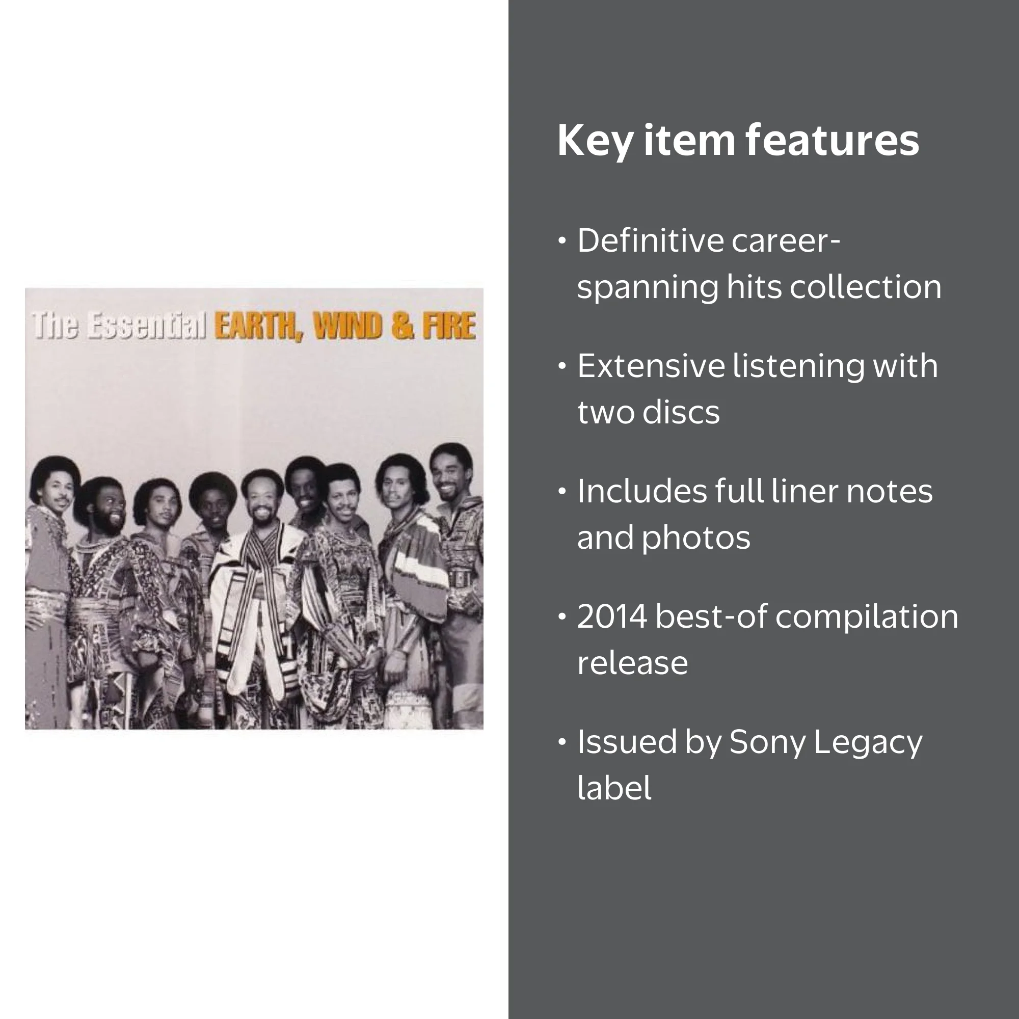 Sony Music, CD, Earth Wind & Fire Essential Compilation, 2-CD Set