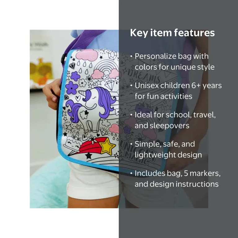 Cra-Z-Art Be Inspired Messenger Bag Coloring Design Kit (Styles