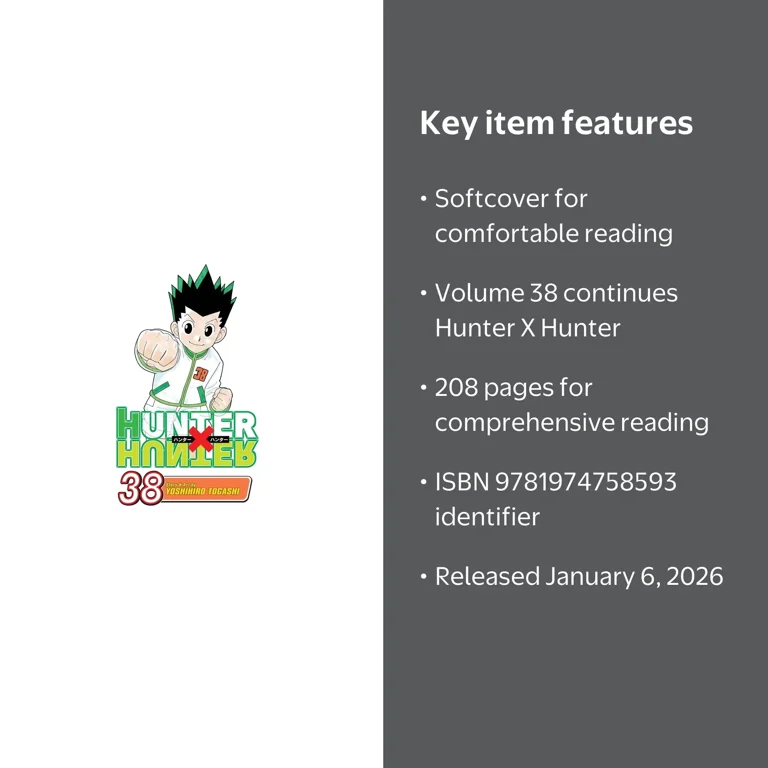 Yoshihiro Togashi, Hunter X Hunter Manga, Vol. 38, Paperback