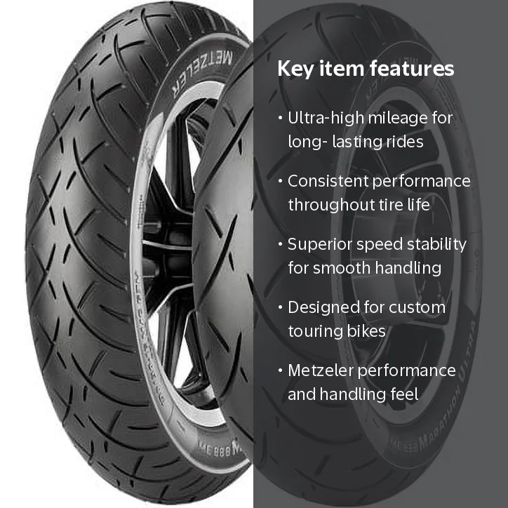 Metzeler ME 888 Marathon Ultra Rear Motorcycle Tires, 130/90-16