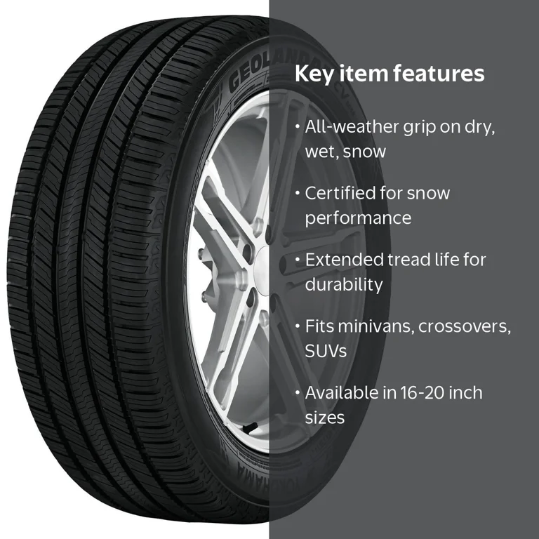 Yokohama Geolandar CV G058 All Season Tire, 225/55R19 99V BW