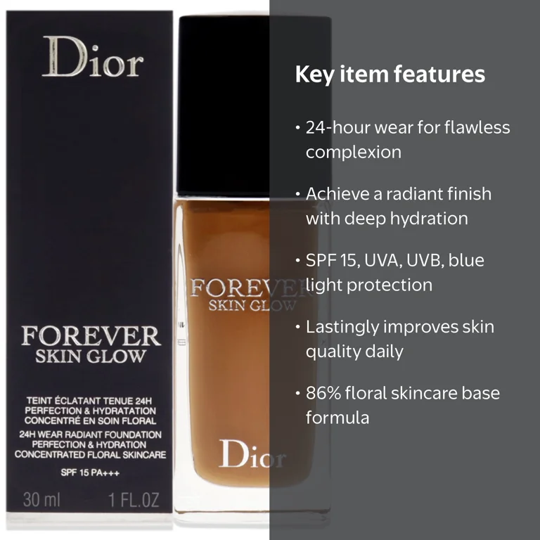 Christian Dior Dior Forever Skin Glow Foundation SPF 15 - 6N