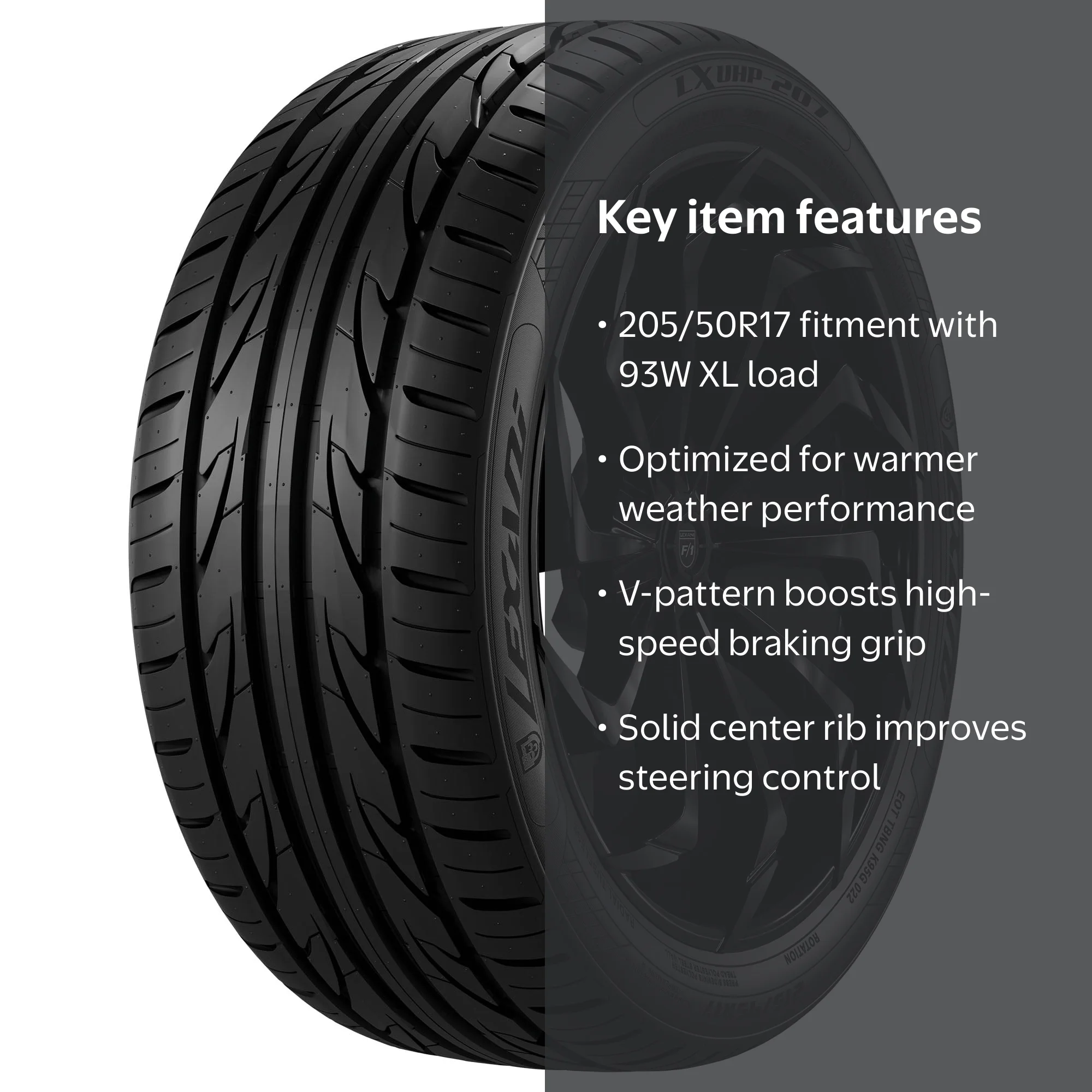 205/50R17 ① Lexani LXUHP-207 UHP All Season 205/50ZR17 93W XL Passenger Tire