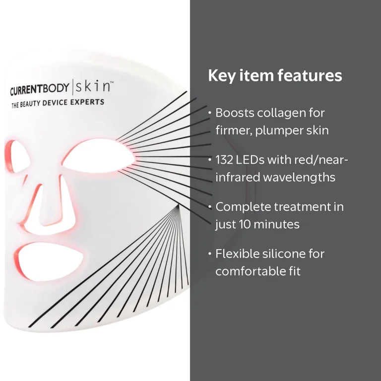 CurrentBody Skin LED Light Therapy Face Mask | Red Light Therapy CurrentBody Skin LED Light Therapy Face Mask | Red Light Therapy