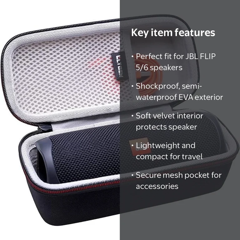 LTGEM EVA Hard Case for JBL FLIP 5/6 Waterproof Bluetooth Speaker