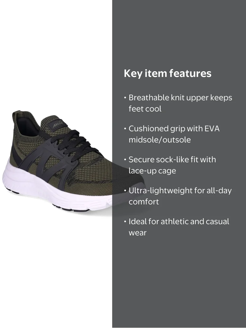 Avia Men's Quickflash Running Sneakers, Breathable Knit Upper