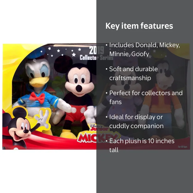 Just Play Disney 2019 Collector Series Plush: Donald, Mickey