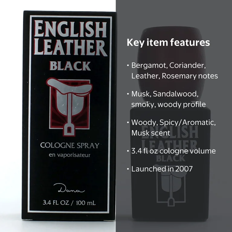 Dana English Leather Black 3.4 oz Cologne Spray for Men - Walmart.com