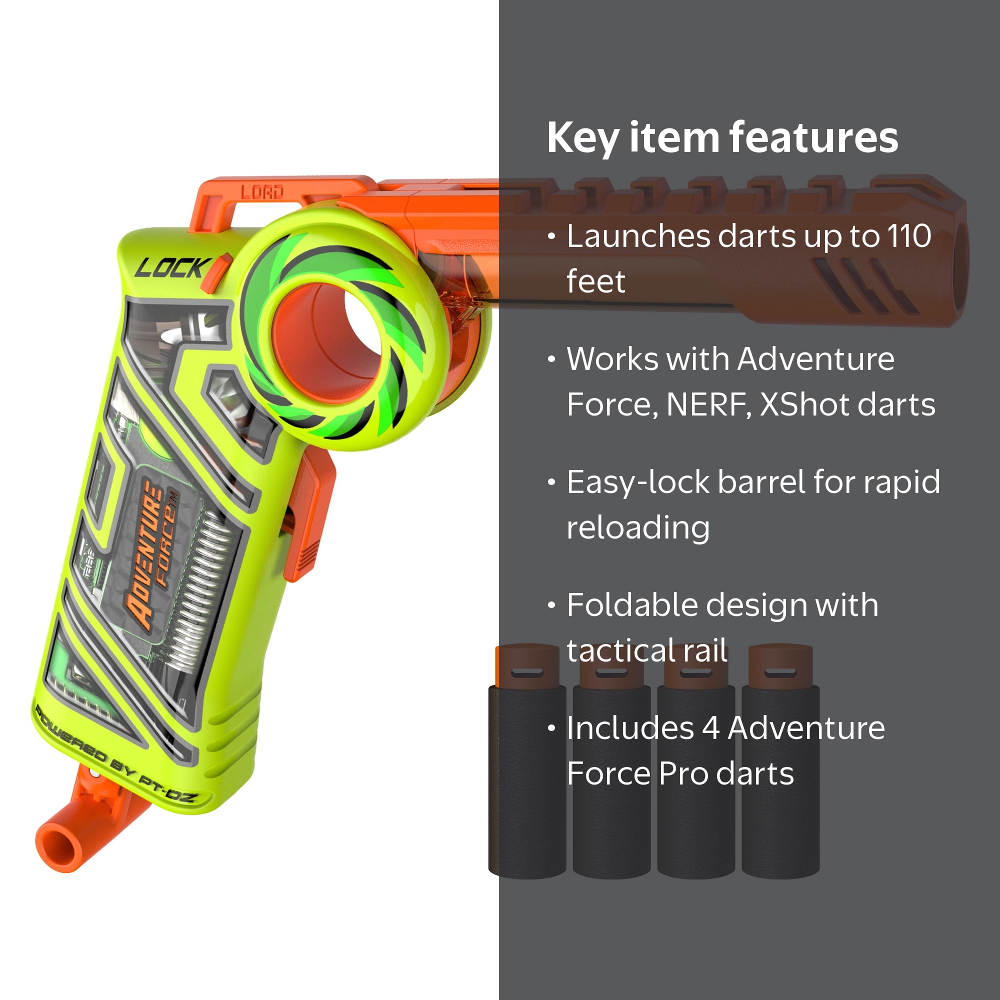 Adventure Force Cricket Pro Dart Blaster, Fires 110 ft, Compact