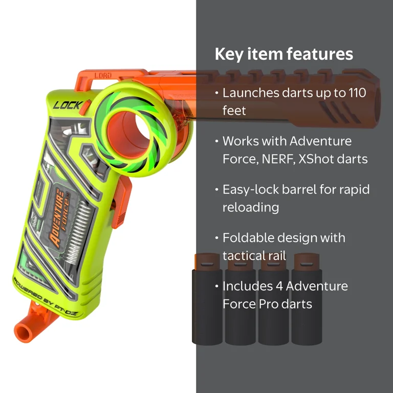 Adventure Force Cricket Pro Dart Blaster, Fires 110 ft, Compact